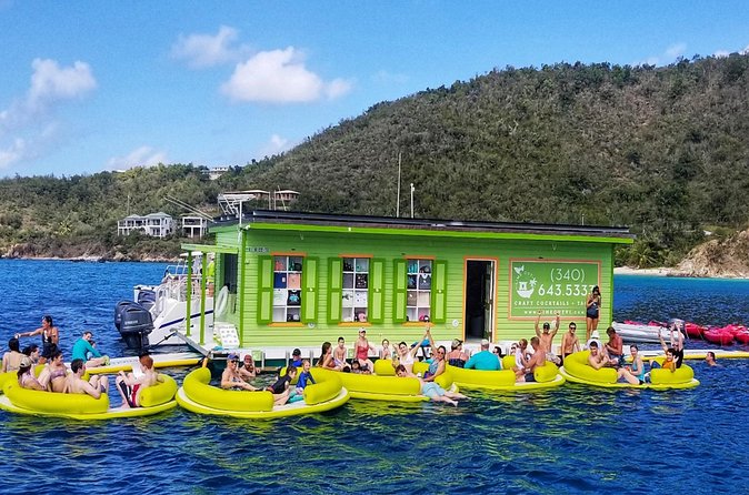 Circle the Island of St. John | Lunch stop at Lime Out (Taco Boat) - Hansen Bay and the floating Lime Out lunch