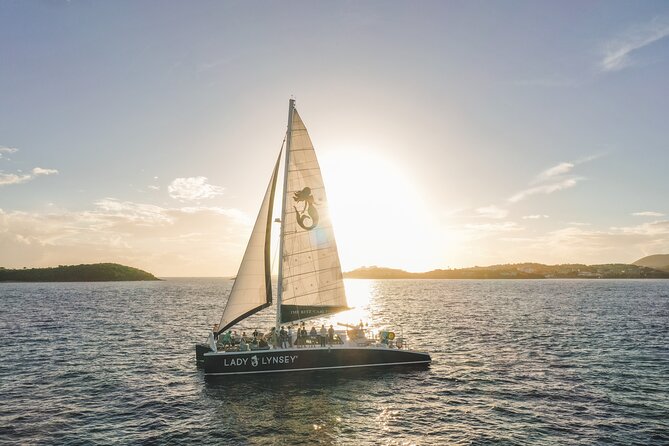 Days End Sunset Sail Open Bar & Hors D'oeuvres STT Ritz-Carlton - Sunset views toward St. John