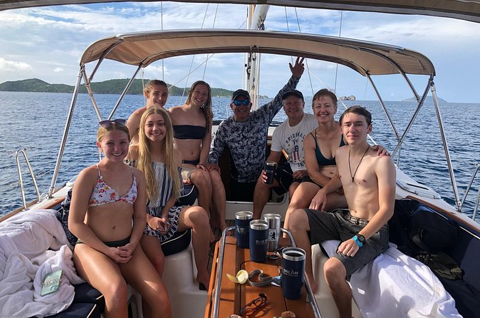 Full Day Private Charter, Snorkel St. John (12 guests, 55’ yacht) - Cruising past Trunk Bay in St. John National Park