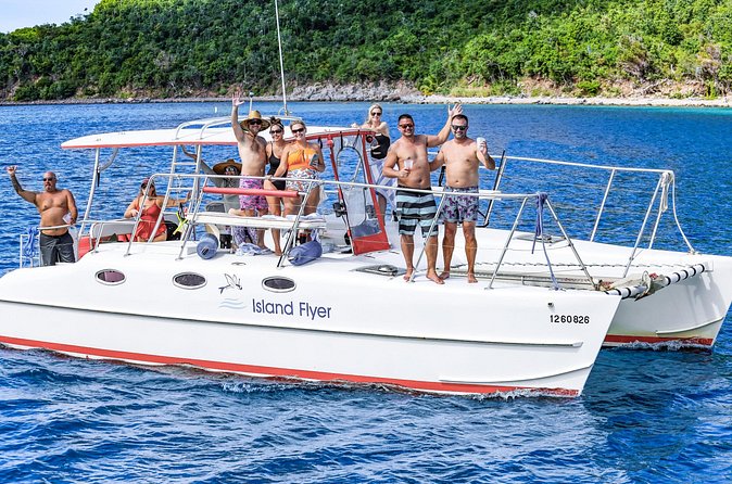 Full or Half Day Private Power Catamaran- USVI Beach and Snorkel - The real price for a group of up to 12