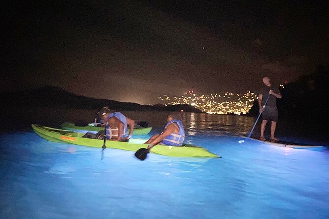 Glow Boats LED Night Kayak, Marriott Frenchman's Cove Dock, USVI - What the glowing kayaks let you see