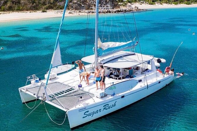 Jost Van Dyke - Sandy Spit & Soggy Dollar Sailing Tour in the BVI - Sandy Spit, the tiny island stop