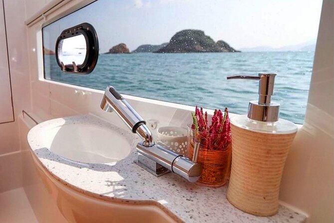 Luxury Catamaran Champagne Sunset Cruise - Water Island, Hassel Island, and the changing light