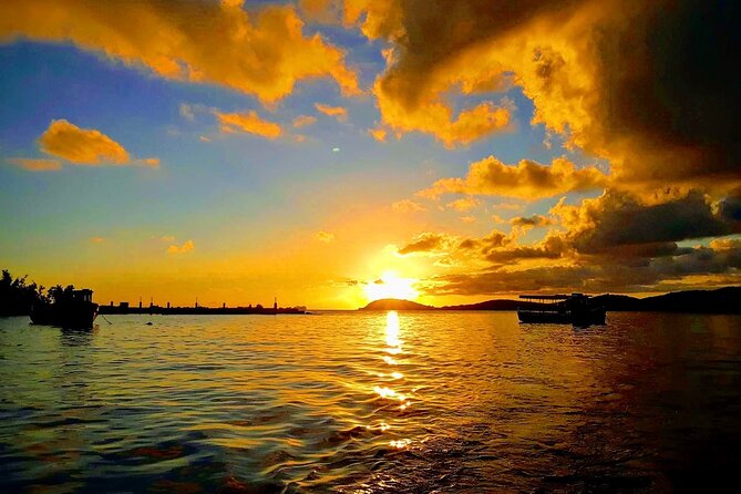 Luxury Catamaran Champagne Sunset Cruise - Charlotte Amalie after dark