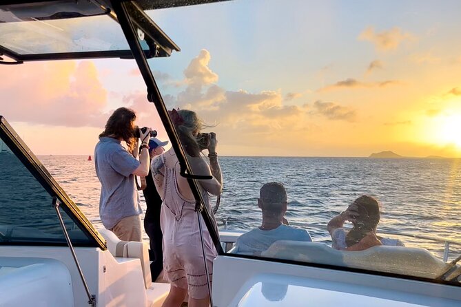 Luxury Catamaran Champagne Sunset Cruise - Leaving Charlotte Amalie for the southern coast