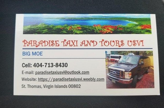 Paradise Taxi & Tours USVI- St.Thomas Airport Transfer to Bolongo Bay / Limetree - Timing, Confirmation, and Cancellation