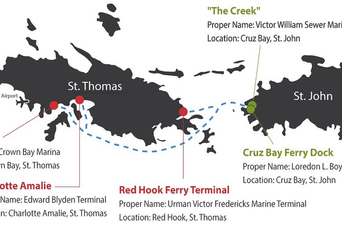 Paradise Taxi & Tours USVI- St. Thomas - Airport Transfer to Red Hook Ferry - Arriving at Red Hook Ferry Terminal