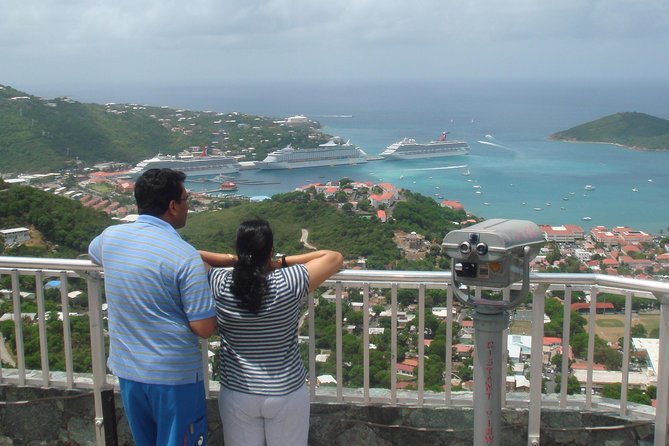 Paradise Taxi & Tours USVI -St. Thomas, Virgin Islands-Private Group-Island Tour - Skyline Drive faces the harbor