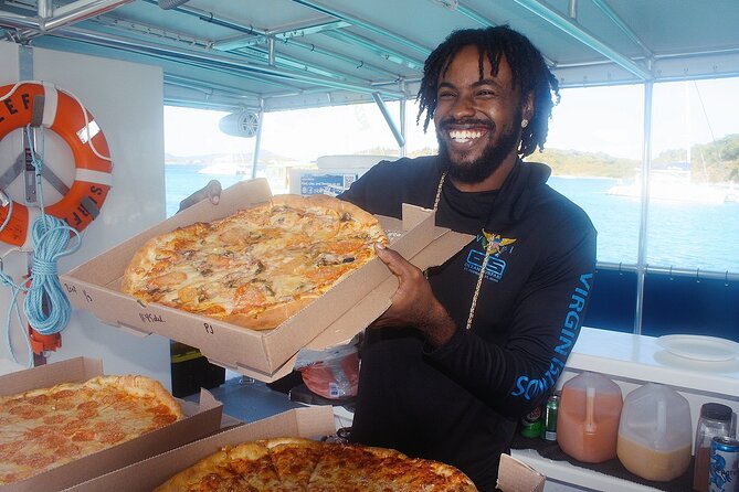 St. James Snorkel & Pizza Pi Lunch - Two reefs and one floating pizza lunch