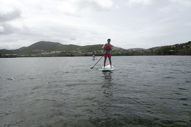 Stand Up Paddleboard Rental in St Thomas - Learning to balance on the board