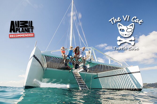 Turtle Cove Catamaran Snorkel and Sail at Little Buck Island STT - A comfortable catamaran ride to Little Buck Island