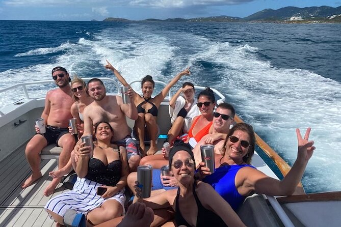 US Virgin Islands Island Hop & Food Boat Tour - Christmas Cove combines snorkeling, wildlife, and pizza